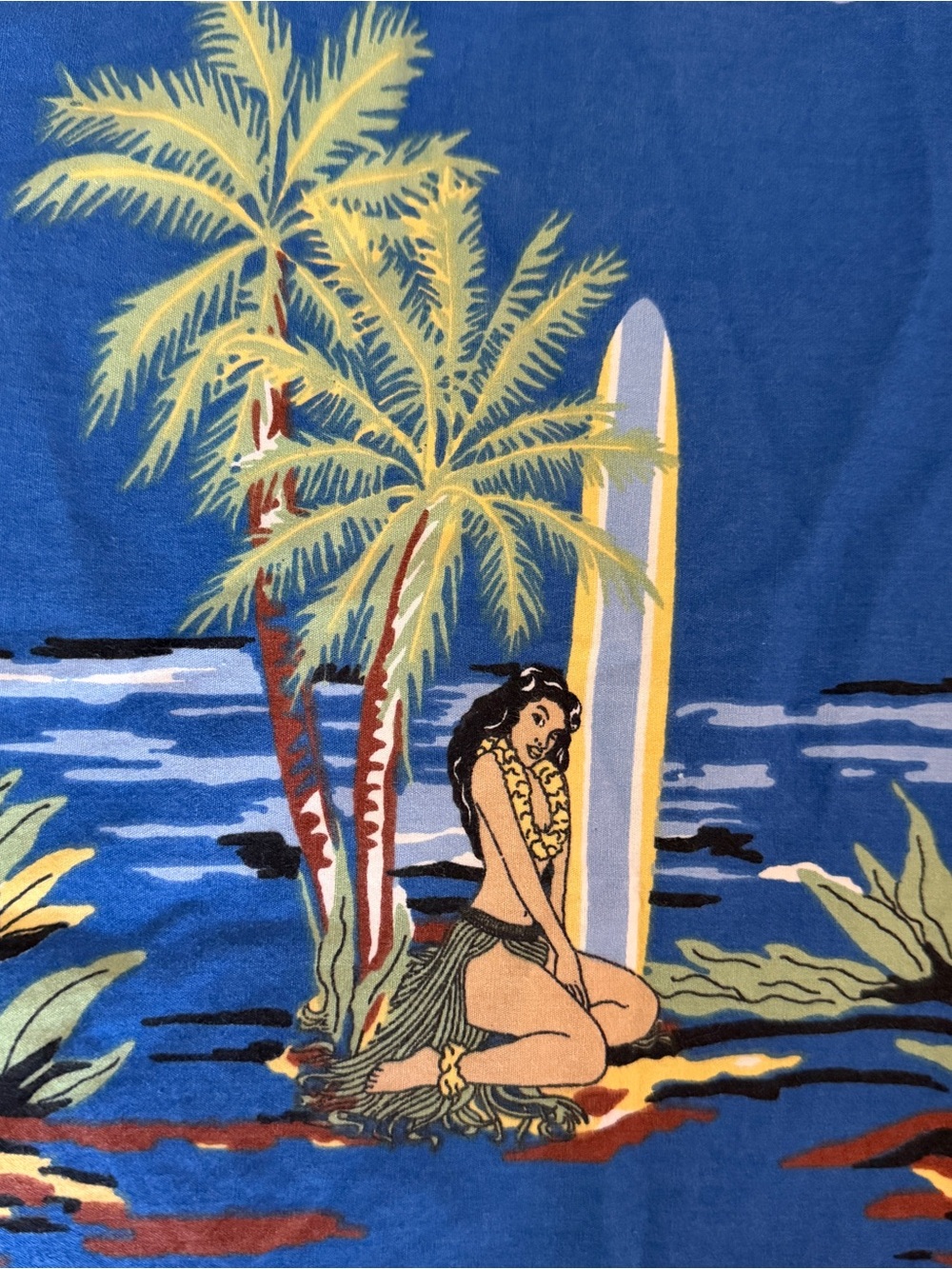 Woody’s Longboards Hawaiian Shirt Men’s XL Blue Surf Hula Woodie Wagon Aloha - Picture 3 of 7
